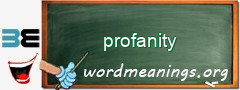 WordMeaning blackboard for profanity